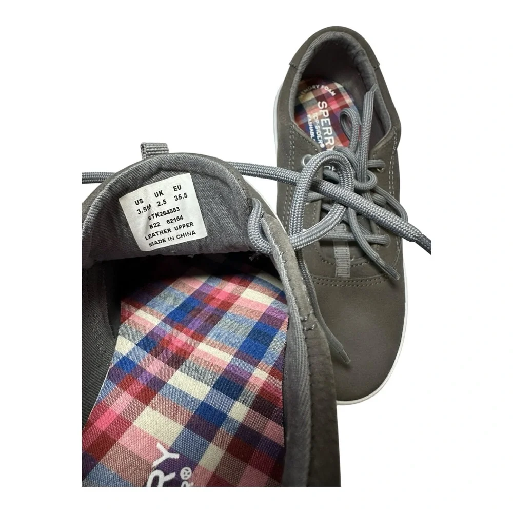 Sperry Kids Topsider Leather/Suede‎ Sneakers Size 3.5M